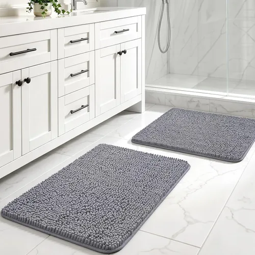Vista 37 de LOCHAS - Alfombra de baño de lujo lanuda de 24 x 17 pulgadas, color beige