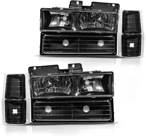 Vista 37 de DWVO Faros delanteros compatibles con Chevy Silverado 1500 1500 HD/2003-2004 Silverado 2500/2003-2006 Silverado 2500HD 3500/2003-2006 Avalanche 1500