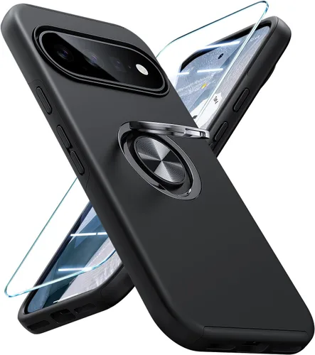 Vista 9 de JAME Funda delgada para Google Pixel 7 Pro, soporte de anillo a prueba de Azul