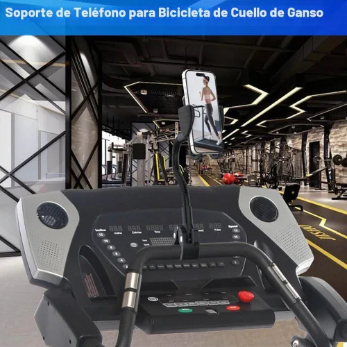 Vista 2 de Goosencek - Soporte para teléfono para bicicleta giratoria, soporte de abrazadera para manillar, peloton, cinta de correr, silla de ruedas