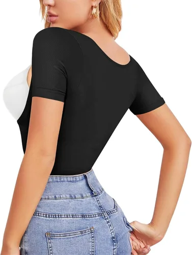 Vista 2 de BRABIC Fajas moldeadoras para mujer, con control de abdomen, básicas, de compresión, para adelgazar el cuerpo