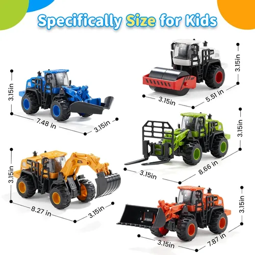 Vista 9 de Juguetes de camión de construcción Dimoarch para niños pequeños y niños