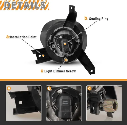 Vista 5 de Para Ford Explorer Sport 2001 2002 2003, Ford Explorer Sport 2001-2005, luces antiniebla montaje de 42 W