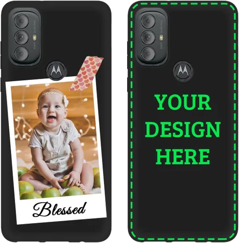 Vista 13 de Funda de teléfono con foto personalizada para Motorola Moto G Power 2022 con imagen, texto, logotipo, nombre, funda negra suave, regalo único