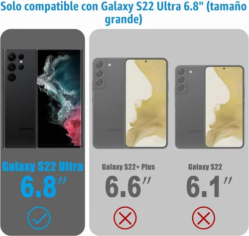 Vista 2 de Esdot Funda protectora para Samsung Galaxy S22 Ultra, de grado militar, resiste caídas de 21 pies (probado), con diseños modernos para mujeres