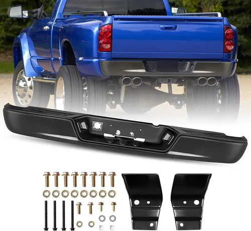 Vista 2 de SOCKIR Conjunto de parachoques de paso trasero con revestimiento antióxido Compatible con 2002-2008 Dodge Ram 1500 2003-2009 Ram 2500 3500 Pickup