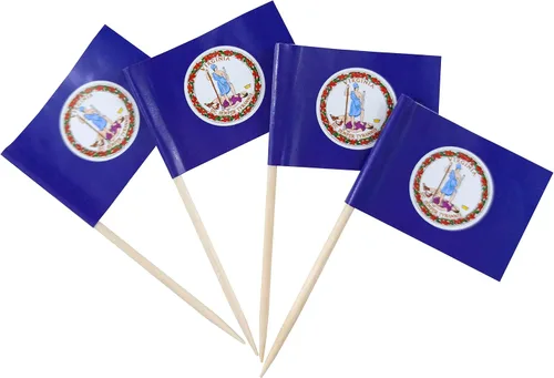Vista 43 de QQSD Bandera de palillo de dientes de Alabama para decoración de cupcakes, 100