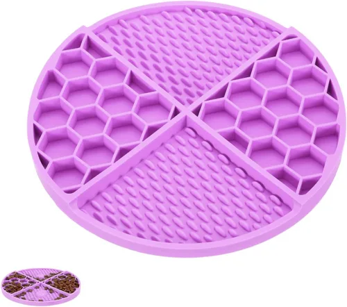 Vista 14 de Cuencos para perros de alimentación lenta, cuenco de comida para perros de comedor lento, amarillo y diámetro: 6.3 pulgadas, diseñado para perros