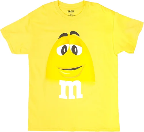 Vista 2 de M&M camiseta de cara tonta del caramelo M&M, M, Amarillo