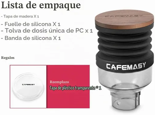 Vista 7 de Tolva de dosis única compatible con Eureka Mignon Espresso Coffee Grinder de silicona para soplar granos de café residuales (tolva elevada)