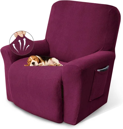 Vista 9 de KEKUOU Fundas para sillón reclinable, fundas para sillón reclinable Lazy Boy, fundas elásticas para sofá, 1 pieza de protector de muebles con parte
