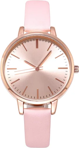 Vista 7 de Relojes para mujer, correa de cuero, relojes de cuarzo de lujo, impermeables, a la moda, reloj de pulsera creativo para mujeres y señoras