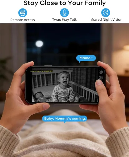 Vista 6 de Xega Cámara de seguridad celular 4G inalámbrica para interiores, PTZ 2K sin cámara WiFi para el hogar, RV/viaje/mascota/bebé con aplicación