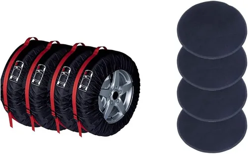 Vista 10 de FLR Cubierta de neumático de 31 pulgadas de diámetro, plegables, con 4 fundas de protección de fieltro de rueda, bolsas de almacenamiento
