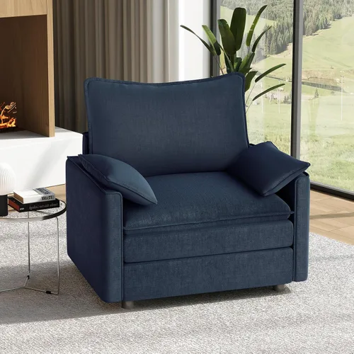 Vista 51 de Vesgantti Sofá modular de 108 pulgadas, cómodo sofá de nube con asiento profundo otomano movible, sofá modular en forma de L, sofás seccionales