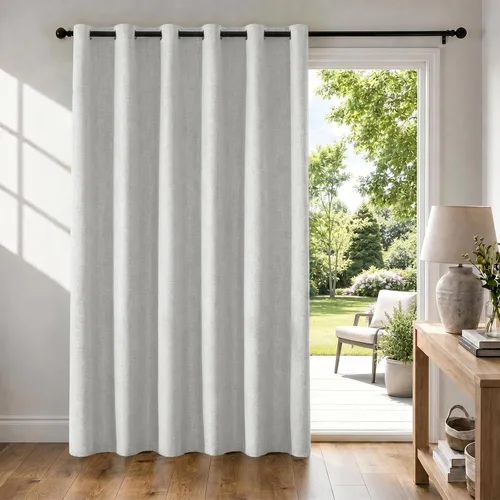 Vista 89 de Cortinas 100% opacas para dormitorio, cortinas opacas de 63 pulgadas de largo, cortinas opacas de lino para sala de estar, cortinas con ojales