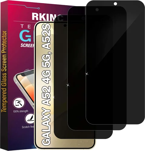 Vista 22 de RKINC Protector de pantalla [paquete de 4] para Samsung Galaxy A12 / Galaxy A02S / A12 Nacho, protector de pantalla de vidrio templado, 0.013 in