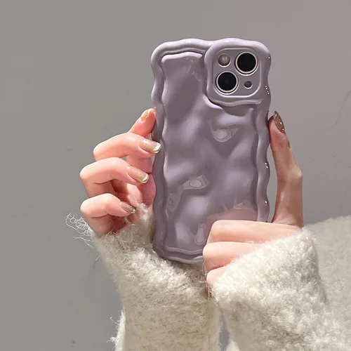 Vista 13 de FABSPARK Funda para iPhone 11, Patrón de Burbujas de Meteorito 3D Electrochapado Galvanizado con Brillos Marco Ondulado Rizado Funda Brillante, TPU