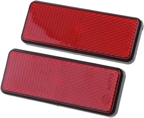 Vista 6 de Kesoto Reflectores cuadrados rojos universales para motocicletas, ATV, motos, motocross, 2