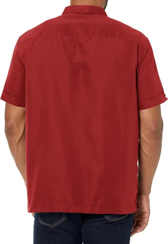 Vista 2 de Cubavera Men's Two-Pocket Double Pintuck Short Sleeve Button-Down Shirt