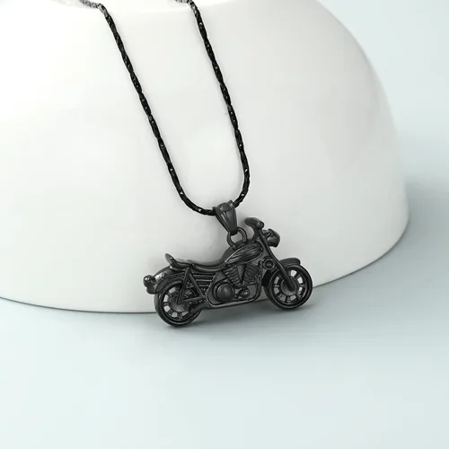 Vista 28 de Imrsanl Joyería de cremación para cenizas, motocicleta, automóvil pequeño, collar de urna de tractor para cenizas para hombres, recuerdo