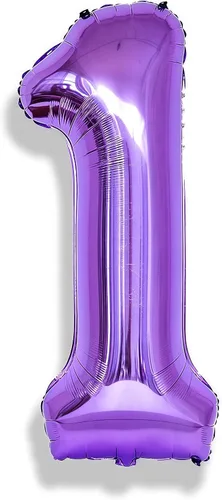 Vista 28 de Globos de Sirena Número 0 de 40 Pulgadas, Juego de Globos de Números Grandes Morado Verde Azulado Arcoíris 0-9, Globos de Números de Papel