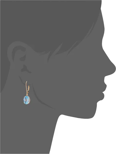 Vista 3 de Tienda Collection 14k Gold 8 x 10mm Oval Gemstone Dangle Earrings for Women with Leverbacks