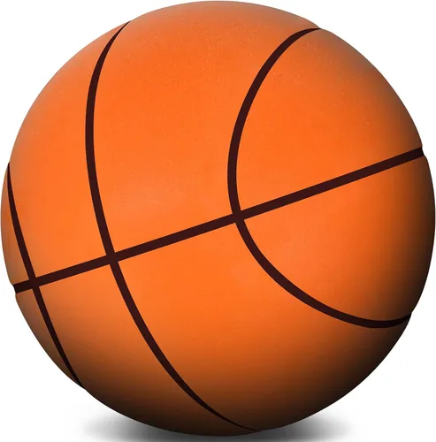 Vista 2 de Baloncesto silencioso tamaño 3/5 (22 pulgadas/27.5 pulgadas), pelota de entrenamiento ultra silenciosa sin ruido, diseño de rebote suave, no enviado