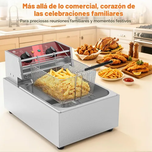 Vista 5 de Freidora eléctrica comercial con temporizador 10L/10.5QT