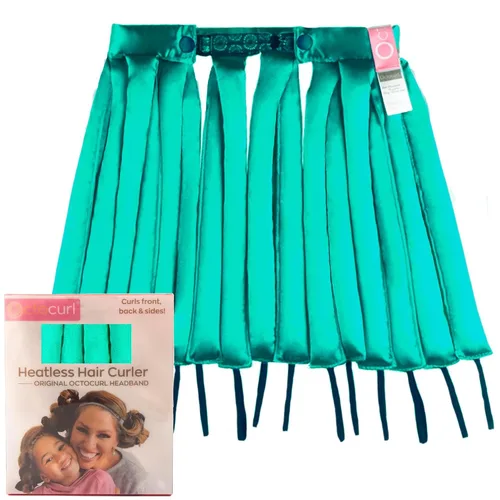 Vista 12 de Octocurl Diadema sin calor, rizadores de pelo para dormir, rizadores sin calor para cabello largo (algodón, rosa)