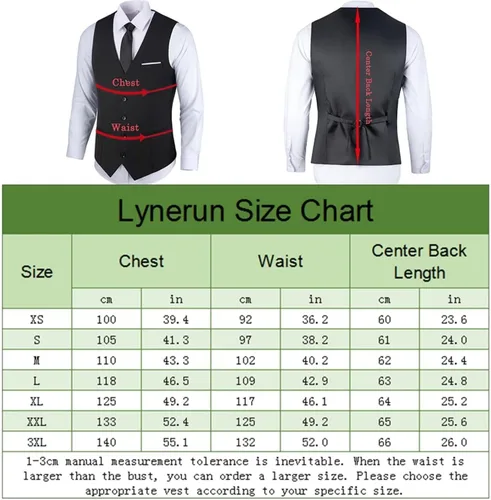 Vista 5 de Chaleco de traje para hombre, chaleco formal de vestir de negocios para boda