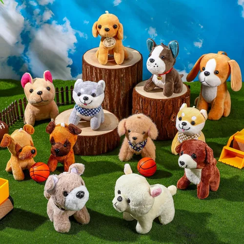 Vista 4 de Aoriher 36 piezas de mini perros de peluche a granel, animales de peluche pequeños, varios lindos y suaves, para ella, cachorros, regalos de fiesta