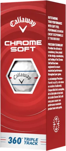 Vista 5 de Callaway Pelotas de golf 2026 suaves cromadas de golf Pista triple blanca 360