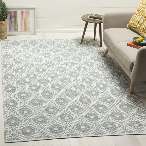 Vista 16 de Safavieh Colección Montauk - Alfombra decorativa de 2 pies 3 pulgadas x 3 pies 9 pulgadas, color negro y marfil, algodón hecho a mano, ideal