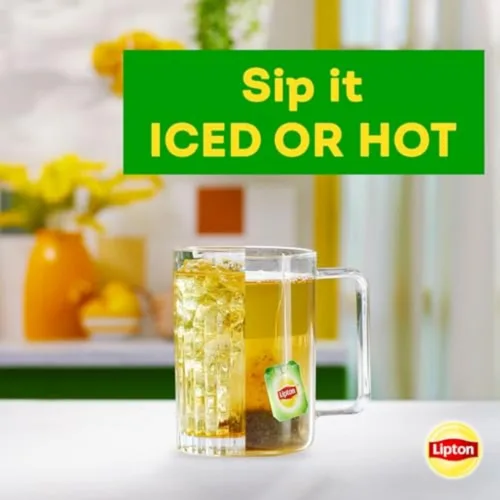Vista 5 de Lipton Bolsas de té, té verde y té negro, sabor natural a limón, bolsas de té piramidal, té verde limón y té negro limón, 20