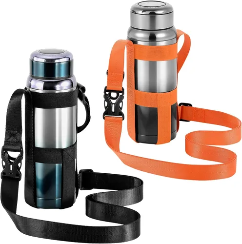 Vista 57 de Nuovoware Soporte para botella de agua con correa, 20-40 oz, negro carbón Negro (Charcoal Black)