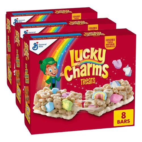 Vista 11 de Lucky Charms Paquete económico de malvavisco Barritas de cereales para el Día de San Patricio