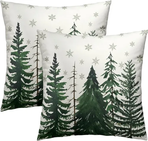 Vista 30 de Giwawa Juego de 2 fundas de almohada de calabaza otoñal de 16 x 16 pulgadas, fundas de cojín de algodón de madera de girasol para sofá, patio