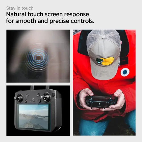 Vista 6 de Spigen Protector de pantalla de vidrio templado [GlasTR Slim] diseñado para RC Pro/DJI Smart Controller - Paquete de 2