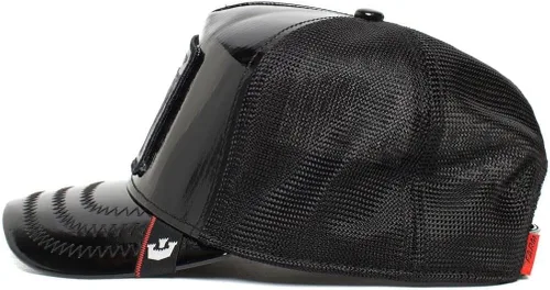 Vista 3 de Goorin Bros. The Farm Unisex High Shine Faux Leather Adjustable Snapback Trucker Hat