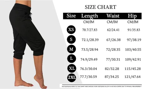 Vista 6 de HJYUZP Womens Joggers Summer New Casual Cropped Elastic Pants for Women Fashion Casual Fashion Shorts Joggers for Women