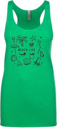 Vista 26 de Women's Graphic Racerback Tank Top, Gift for Her, Shirts with Sayings, Yoga Tee, Song