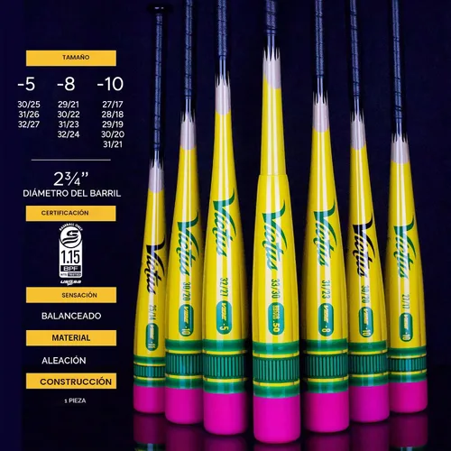 Vista 7 de Victus Vibe Pencil Bate de béisbol senior, barril de 2 3/4", -5 caída, USSSA