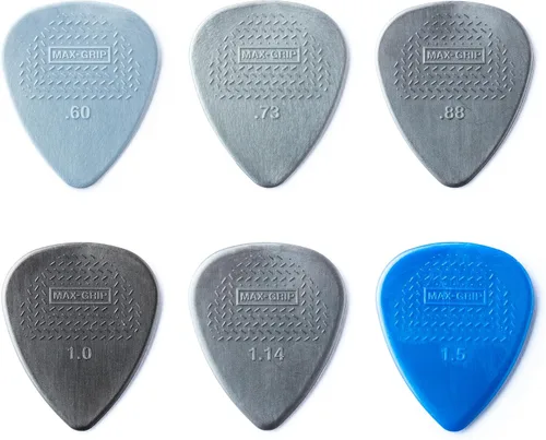 Vista 3 de Jim Dunlop Max-Grip - Paquete variado de púas estándar de nailon, paquete de 12