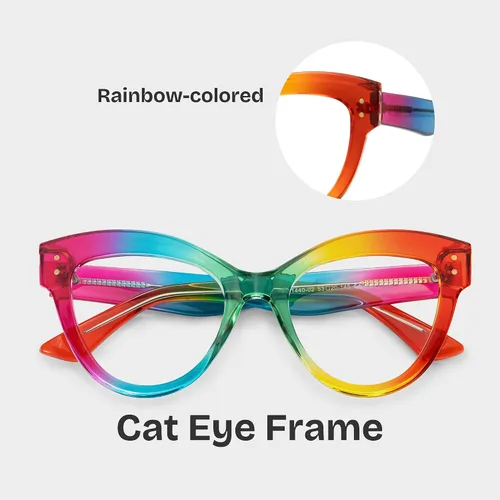 Vista 4 de Zeelool Gafas de bloqueo de luz azul con estilo ojo de gato para mujer Rosalee ZJGT701440