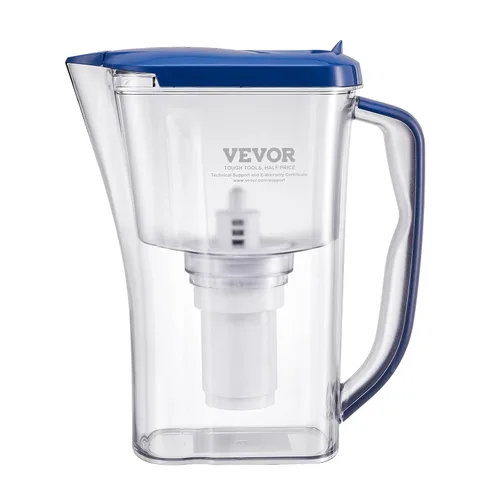 Vista 9 de Jarra con Filtro de Agua VEVOR, Dispensador de Filtro de Agua de 5 Etapas de 9 Tazas, Sistema de Filtración Rápida con Indicador de Cambio