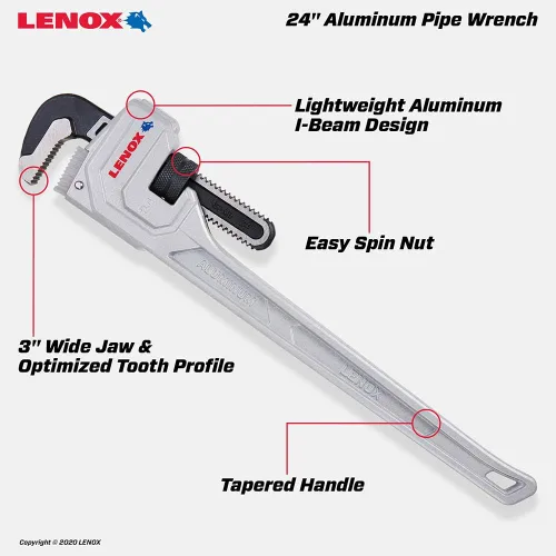 Vista 2 de LENOX Llave de tubo de aluminio, 24 pulgadas (LXHT90624)