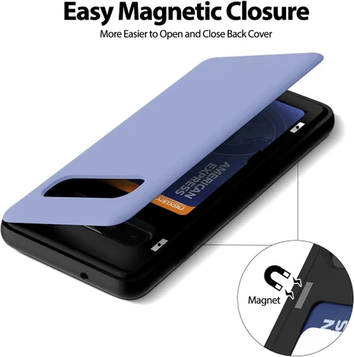Vista 4 de GOOSPERY Funda protectora magnética compatible con Galaxy S10, con tarjetero, tipo billetera, cierre magnético automático fácil, cubierta trasera