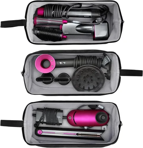 Vista 3 de BUBM Bolsa de almacenamiento portátil de viaje compatible con secador de pelo Dyson Supersónico, Dyson Airwrap Styler, alisador de pelo Dyson