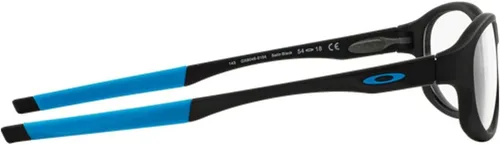 Vista 6 de Oakley Crosslink Strike OX8048-0156 - Lentes de anteojos, montura negra satinada de 2.205 in con lente de demostración transparente, Negro satinado